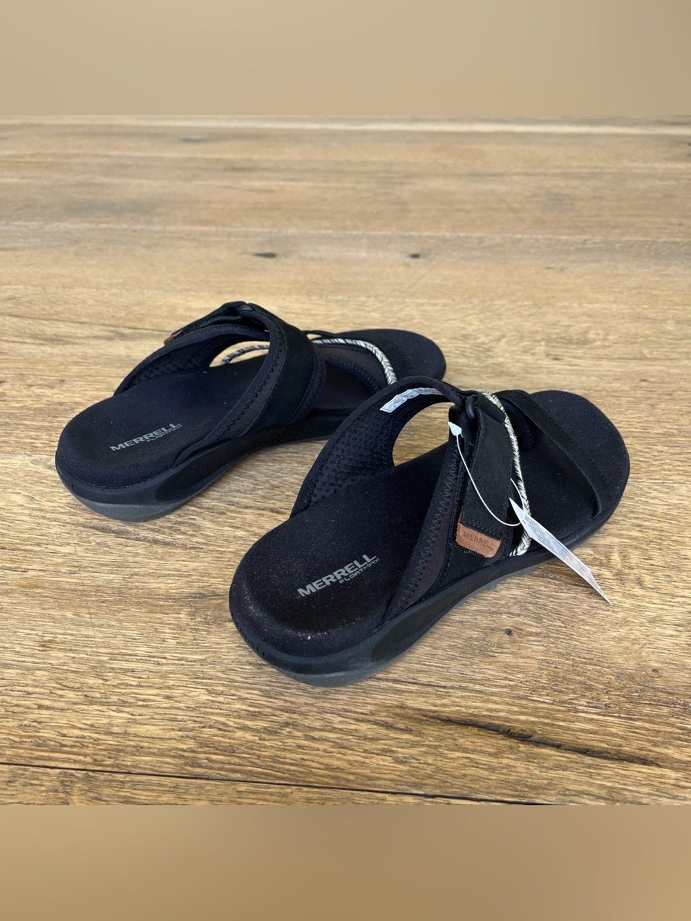Size 7 Women’s Merrell Terran 4 Post Wrap Black Comfort Hiking Sandal J006404 - Picture 6 of 8